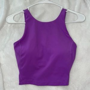 Beautiful purple cropped Lululemon workout top